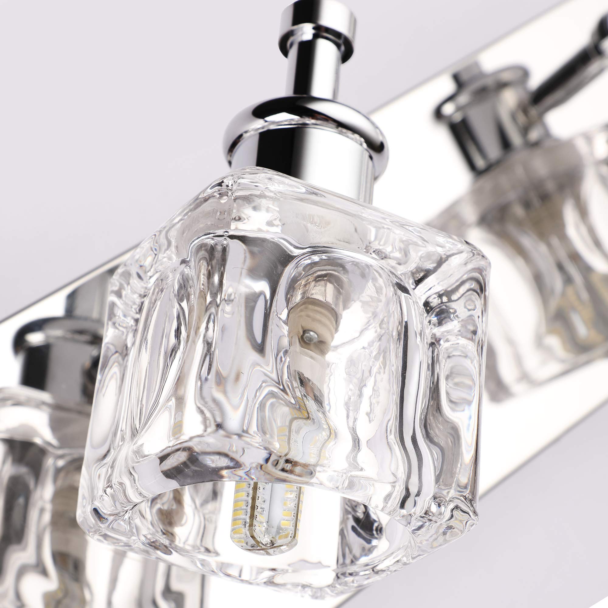 PRESDE Modern 6-Light LED Vanity Mirror Light Fixture for Bathroom - No Bulbs Included - Perfect for Makeup, Shaving & Grooming