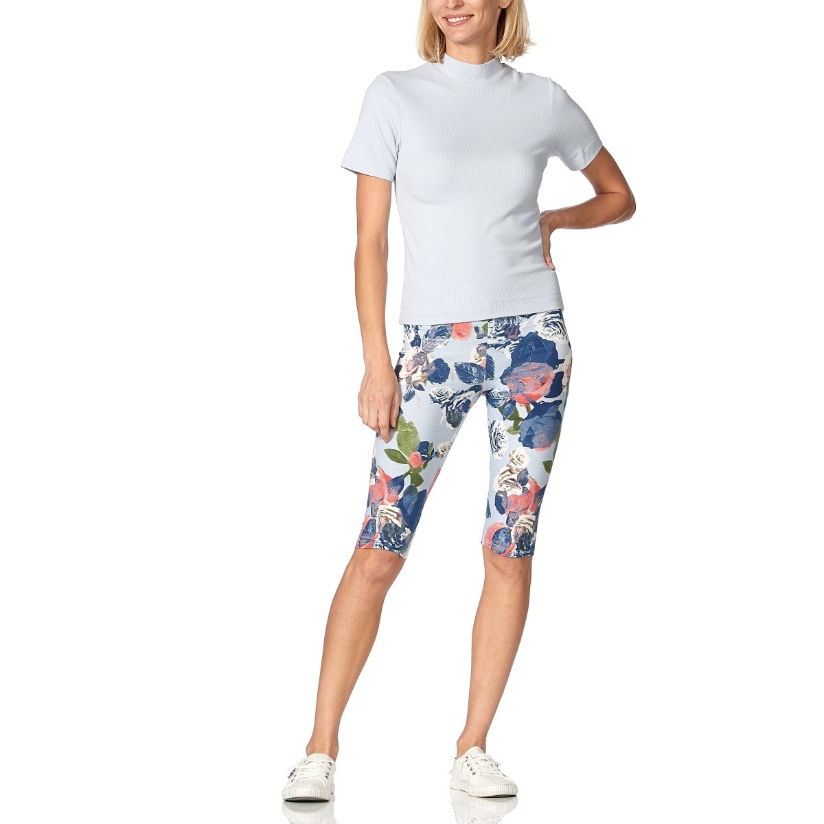 HUE Women's Cotton Knee-Length Capri Pants - Comfortable Stretch Casual Pants for Yoga, Running & Everyday Wear