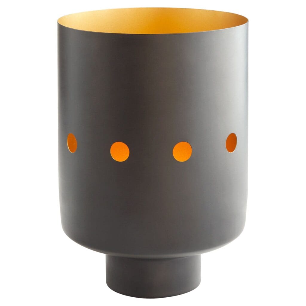 Cyan Design 11521 Naktis Vase - Black Wide Modern Ceramic Home Decor for Living Room, Dining Table, Wedding Centerpiece