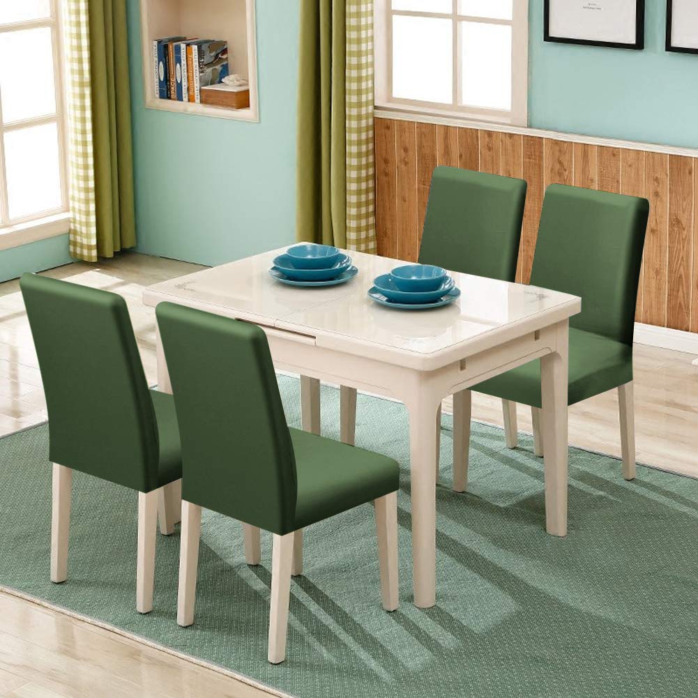 6 Pack Stretch Washable Dining Chair Covers - Super Fit Removable Slipcovers for Chairs, Perfect for Home, Hotel, Wedding & Banquet - Elegant Seat Protectors for Dining Room & Party Decor