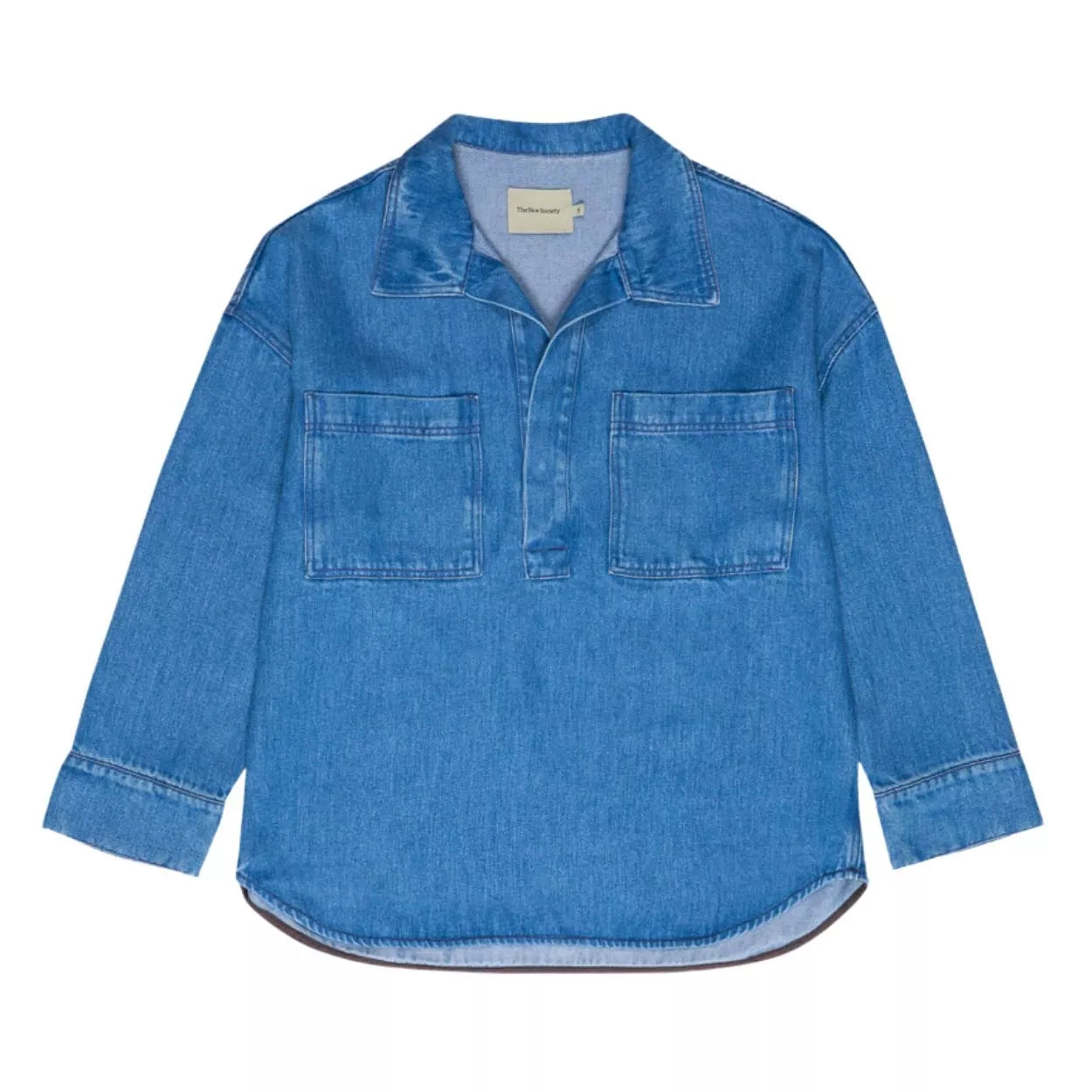 The New Society Micenas Denim Shirt for Men - Stylish Casual Button Down Shirt with Comfort Fit - Perfect for Everyday Wear, Date Nights & Outdoor Adventures