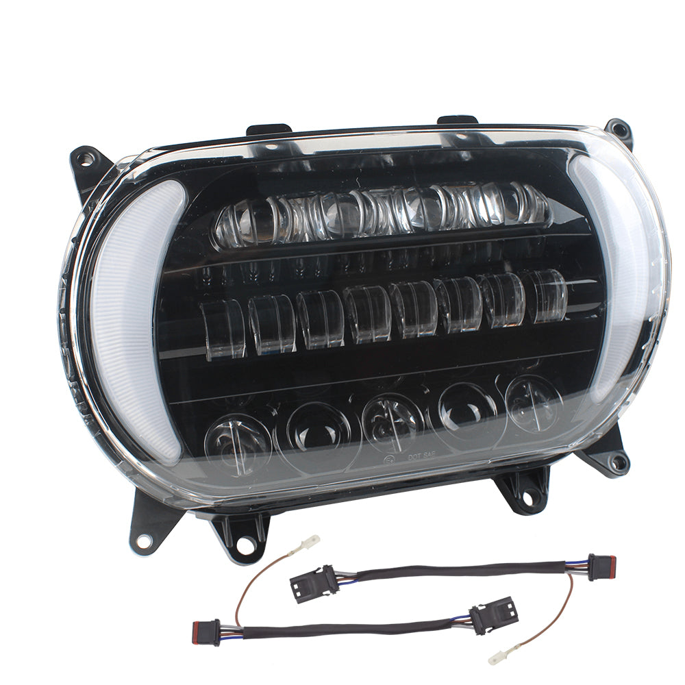 Eagle Lights LED Projection Headlight for Harley Davidson 2015+ Road Glide with Vent Insert Light Combo Kit - High Visibility Motorcycle Headlight for Night Riding & Improved Safety
