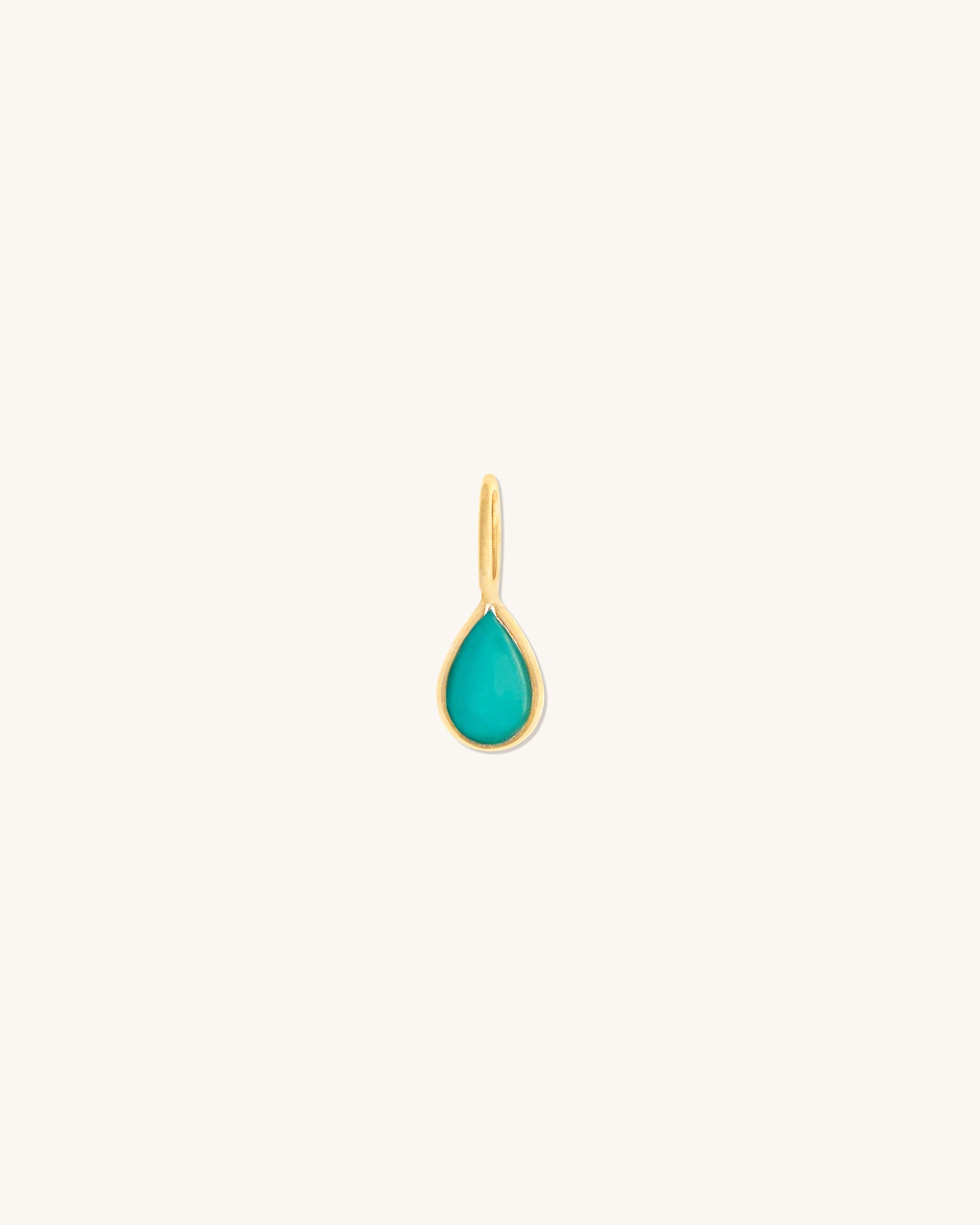 Turquoise Small Teardrop Gem Charm Pendant - Natural Stone Jewelry for Necklace Making, DIY Crafts & Boho Fashion Accessories | Perfect for Gift Giving, Layering & Everyday Wear