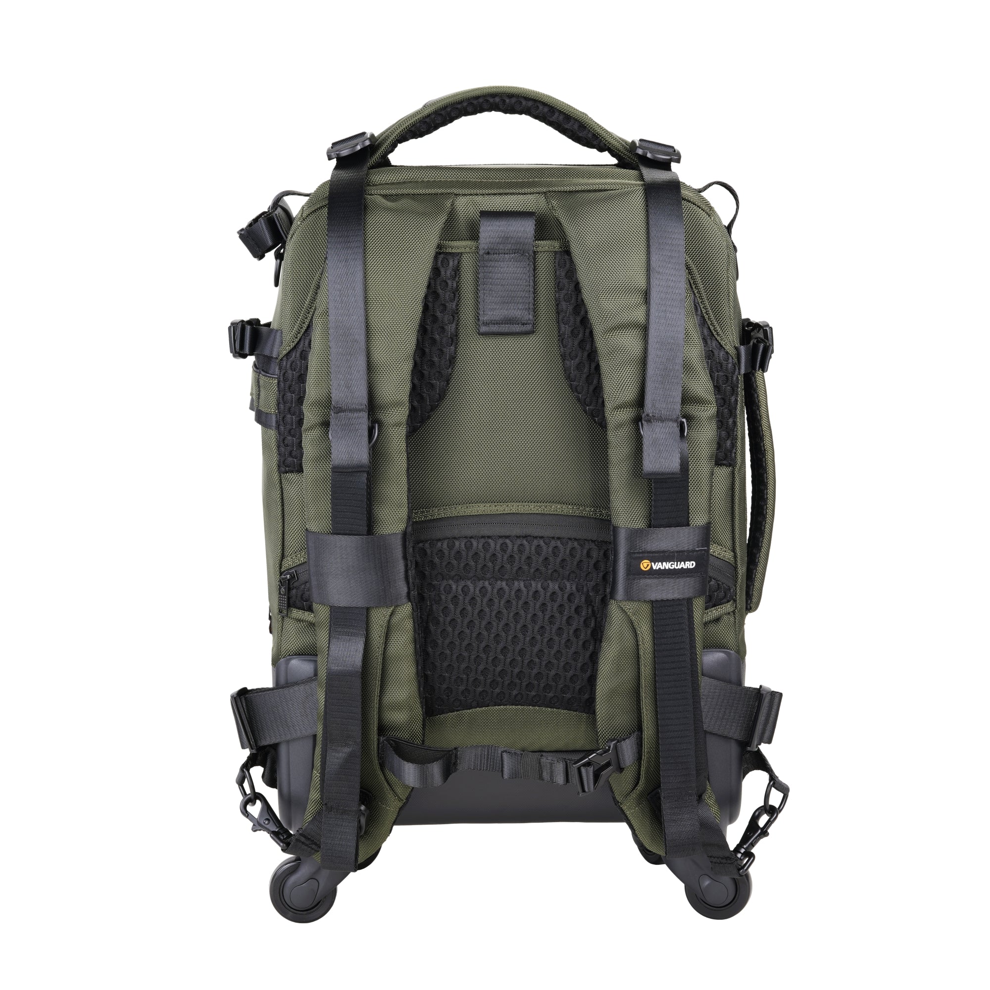 VEO SELECT 55BT GR Trolley Backpack - Waterproof Travel Backpack with Wheels & Shoulder Straps, Green - Perfect for Air Travel, Business Trips & Outdoor Adventures