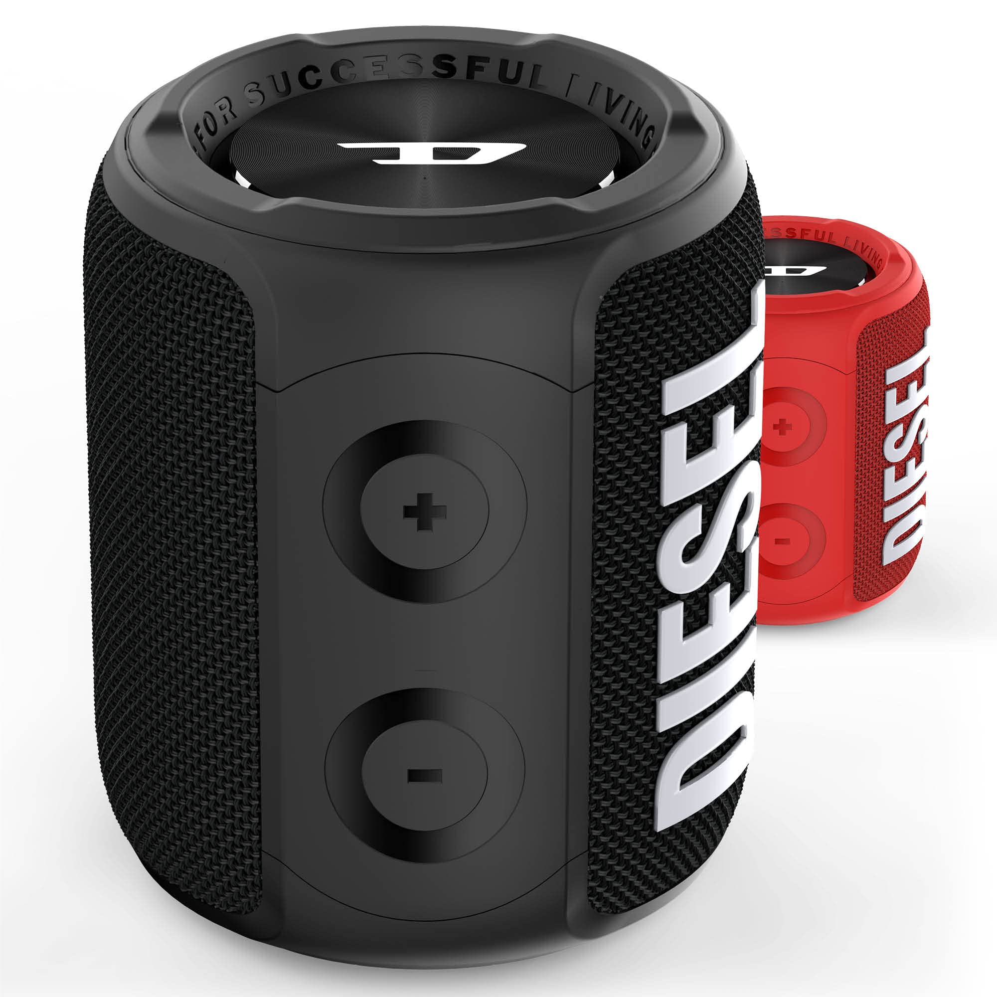 Premium Diesel Wireless Speaker - IPX7 Waterproof Bluetooth 5.0 Portable Speaker with Deep Bass Boost, 14-Hour Playtime, Stereo Pairing & Built-in Mic | Perfect for Outdoor Adventures, Beach Parties, Camping & Home Use (Black)