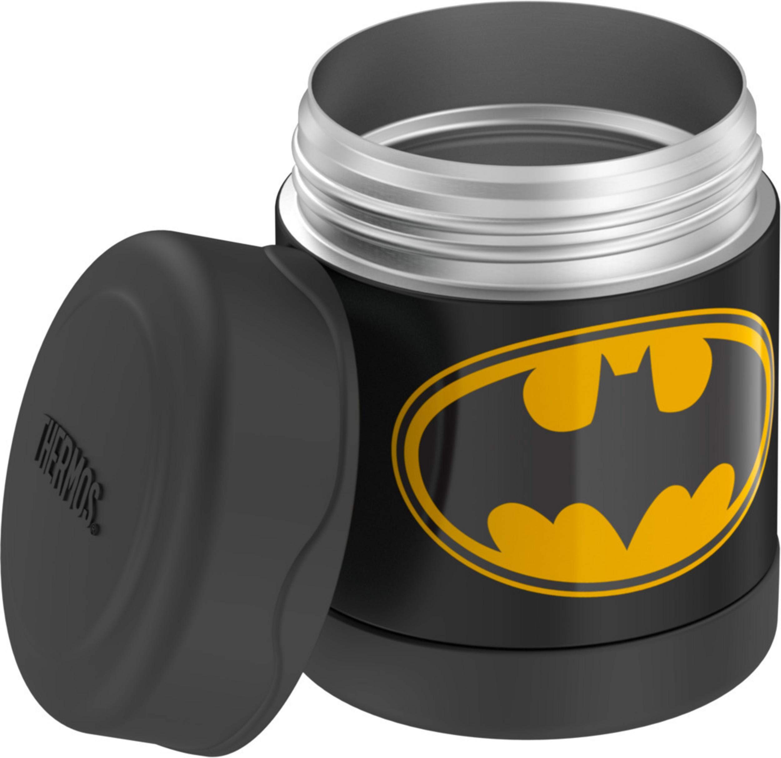 Thermos Funtainer 10oz Stainless Steel Vacuum Insulated Kids Food Jar with Batman Design - Perfect for School Lunches, Picnics & Travel