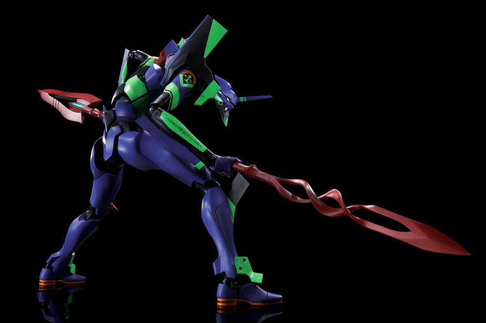 Bandai Dynaction Evangelion Unit-01 with Spear of Cassius Action Figure - Rebuild of Evangelion 3.0+1.0 Renewal Color Edition | Collectible Anime Model for Display & Gifts