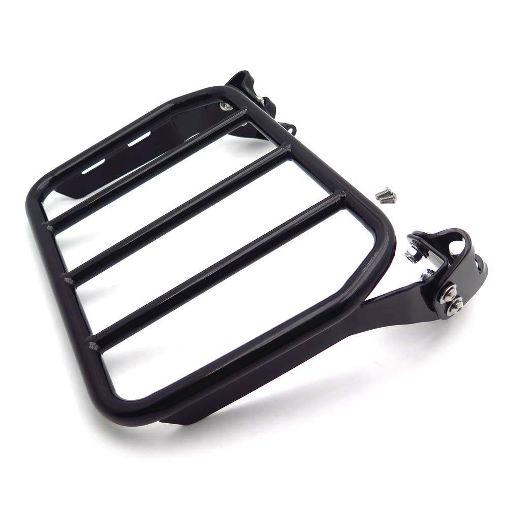 Black Sport Luggage Rack for 2018-2020 Harley Davidson Fat Boy & Breakout - Heavy Duty Motorcycle Sissy Bar Accessory for Road Trips & Touring
