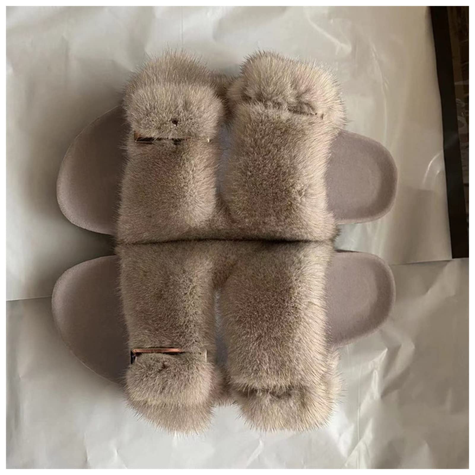 Xiaopangtech Women's Wool House Slippers - Korean Style Summer Sandals & Casual Flat Shoes for Indoor & Outdoor Wear (Color: 2, Size: 37) | Cozy Home, Beach, Travel & Lounge Comfort