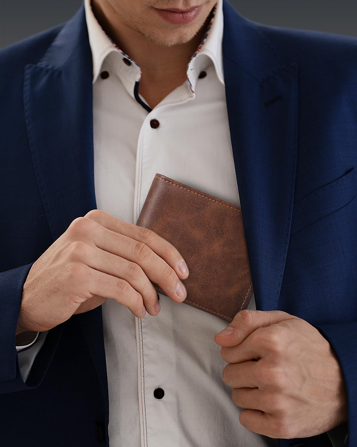 Premium Genuine Leather RFID Blocking Bifold Wallet for Men - 13 Card Slots & ID Window | Slim Minimalist Design | Perfect for Everyday Carry, Business & Travel