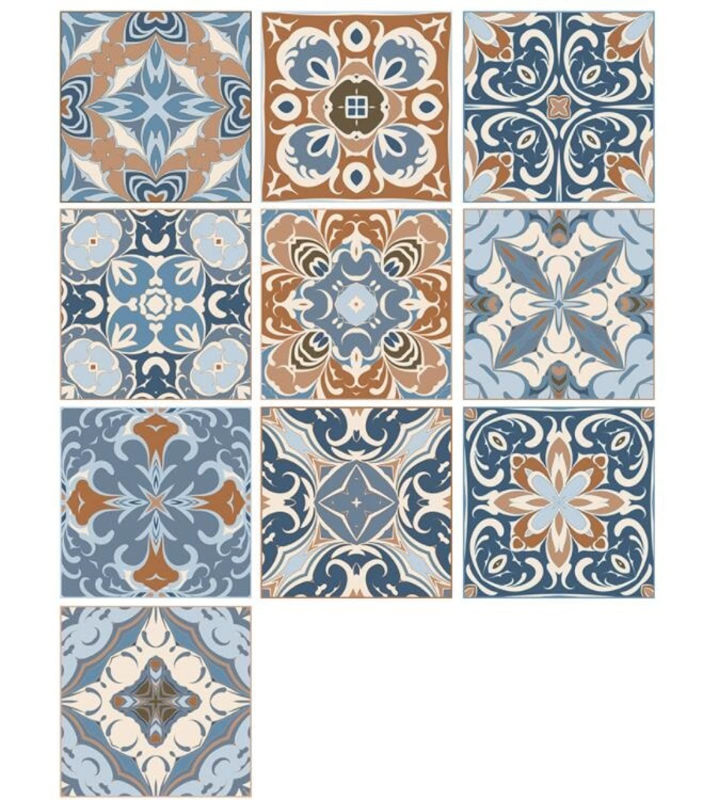 20-Pack Peel and Stick Tile Stickers - Moroccan & Nordic Style Waterproof Wall Decals for Kitchen, Bathroom, Backsplash - Easy DIY Home Decor Upgrade (Self-Adhesive, Removable) - Perfect for Renters & Homeowners