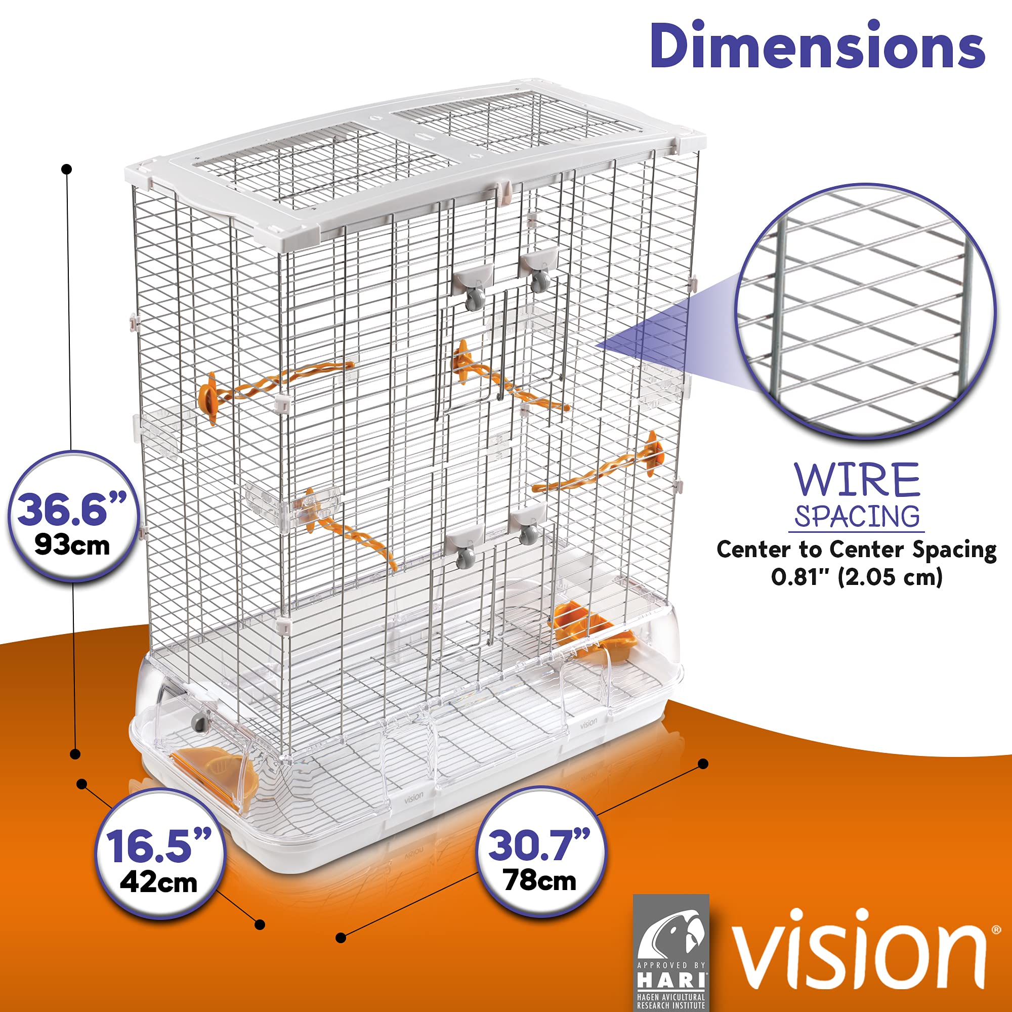 L12 Large Wire Bird Cage for Lovebirds & Cockatiels - Spacious Tall Aviary Home with Stand | Perfect for Indoor Bird Keeping & Pet Parrot Habitat