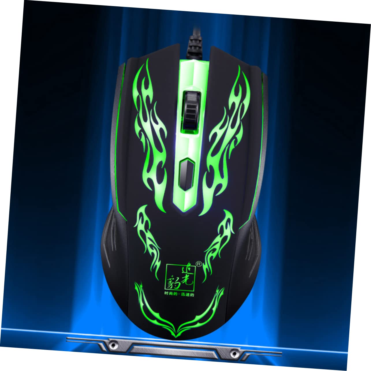 Uonlytech Wired Gaming Mouse - 1600 DPI, 4 Programmable Buttons, Ergonomic LED Optical Mouse for PC Gaming & Office Work - Black (Perfect for FPS, MOBA & Everyday Computer Use)