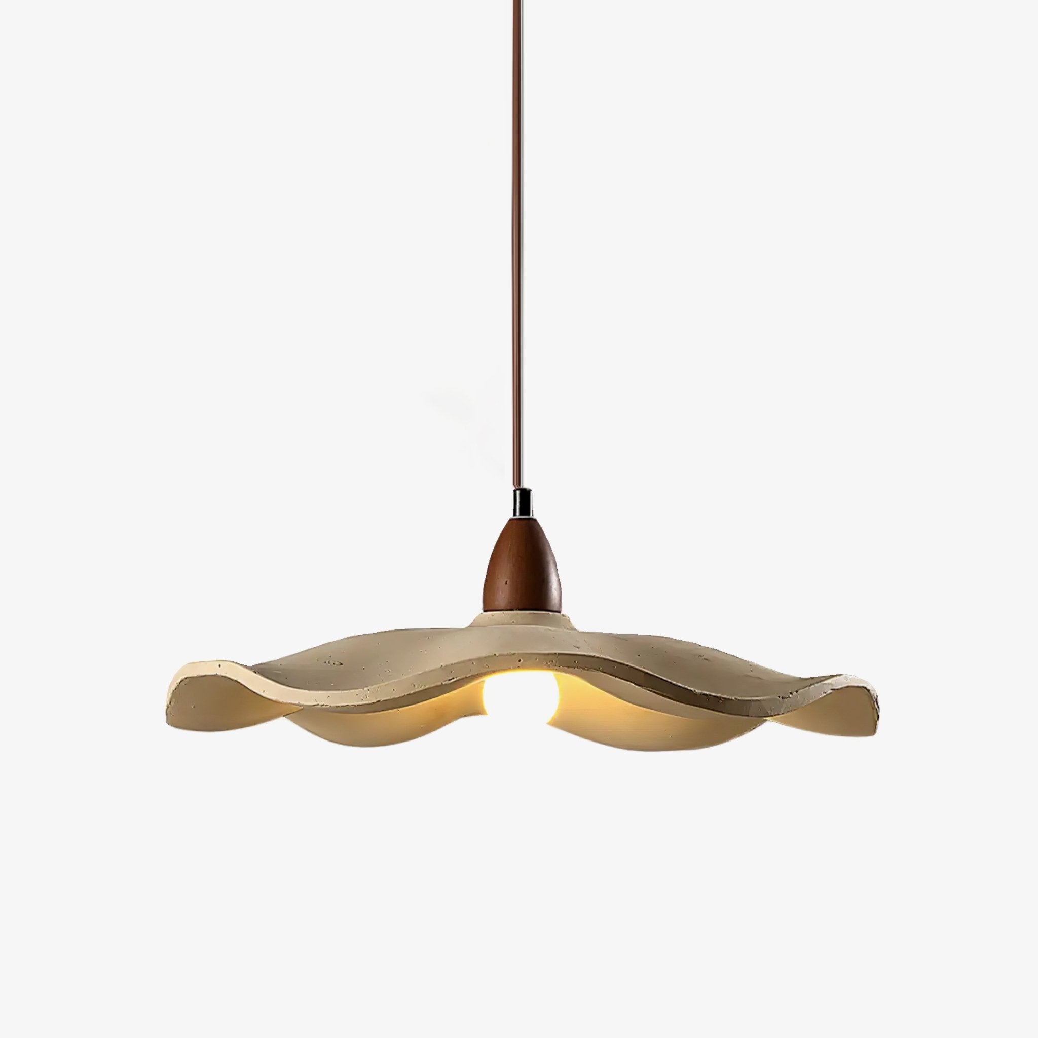 Modern Cement Wave Pendant Light - Industrial Style Hanging Lamp for Kitchen Island, Dining Room & Living Room Decor