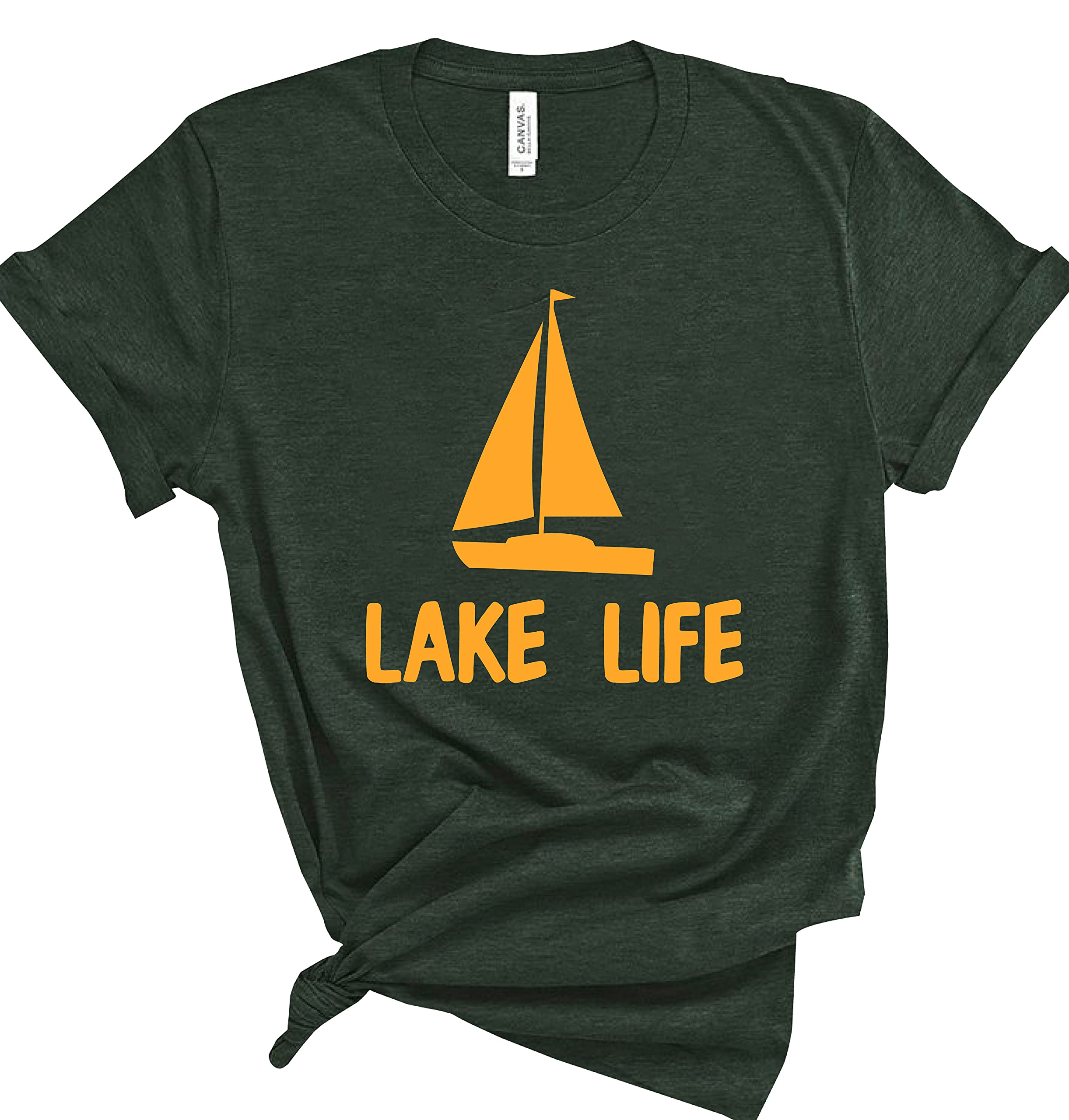 Lake Life Boat Graphic T-Shirts for Men & Women - Comfortable Summer Camping & Vacation Tees - Perfect Lake Life Gift for Outdoor Enthusiasts - Ideal for Beach Trips, Boating, and Relaxing by the Water