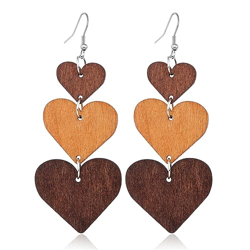 Heart Wood Earrings