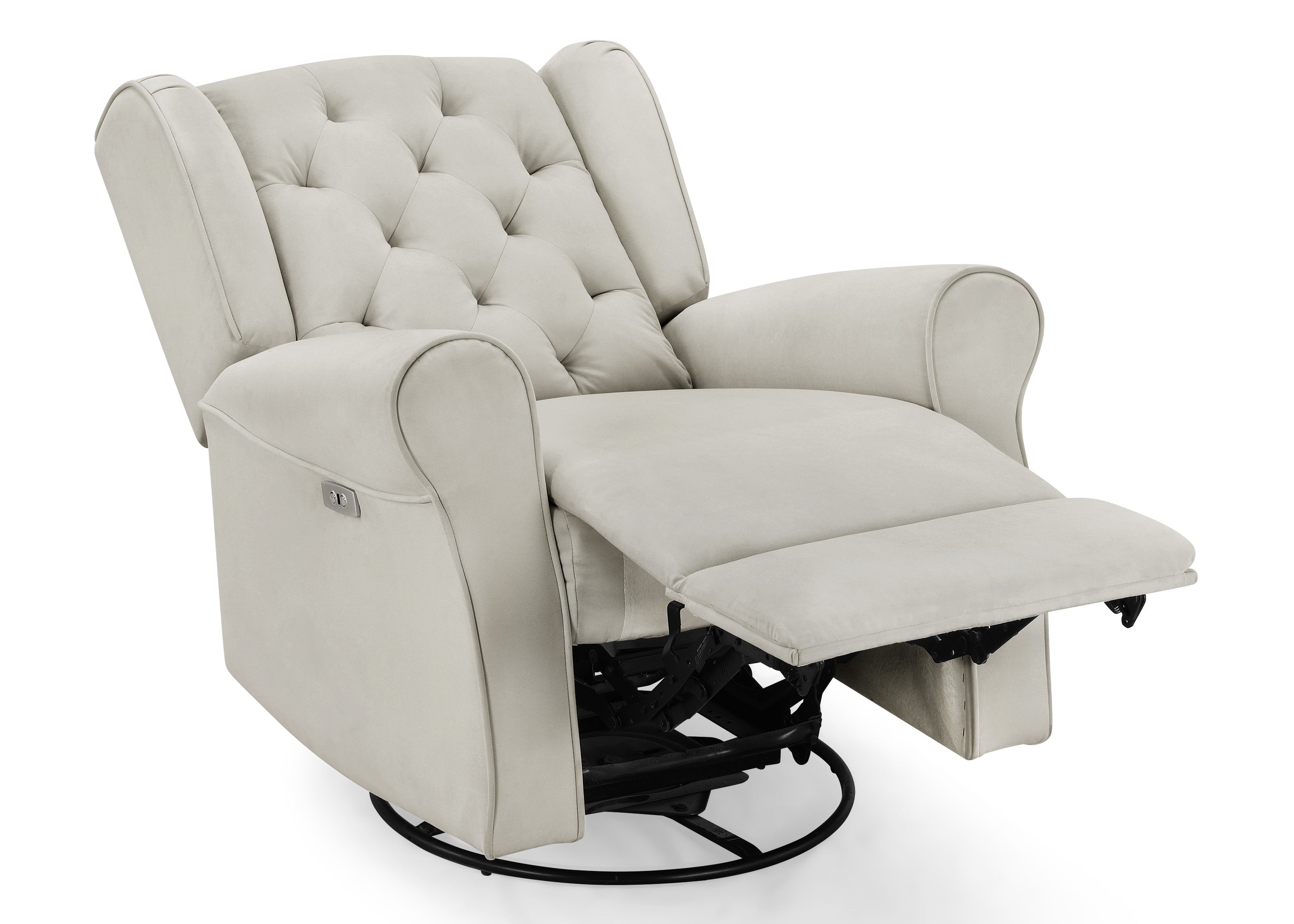 LiveSmart Performance Fabric Power Recliner Swivel Glider Chair with USB Port - Electric Massage Lift Chair for Living Room, Bedroom & Home Theater Comfort