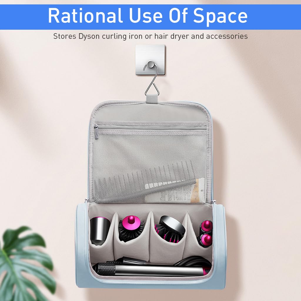 Dyson Airwrap Storage Bag - PU Travel Organizer with Hanging Hook for Hair Stylers | Portable & Compact