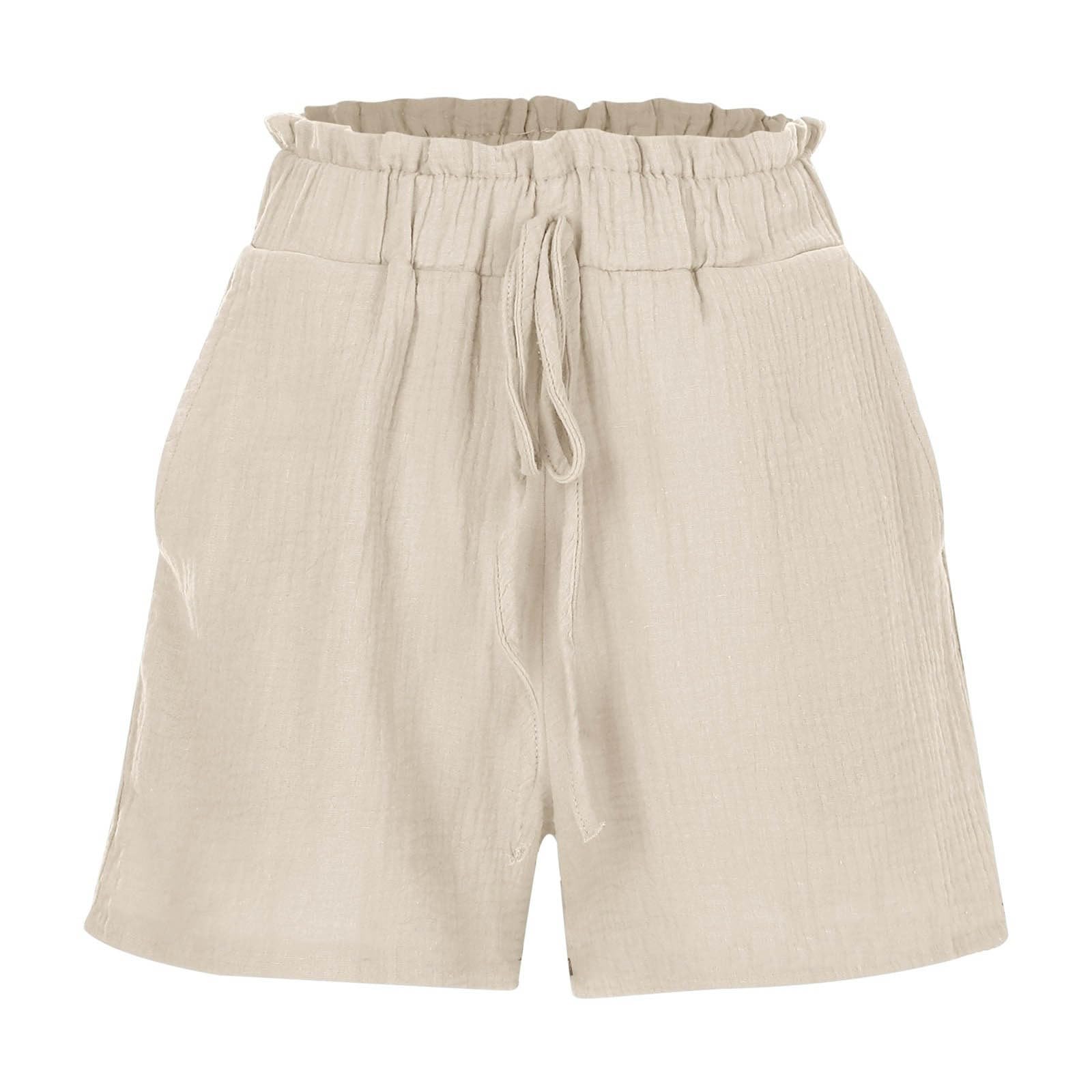 Women's High Waisted Summer Shorts with Pockets - Beach & Casual Wear