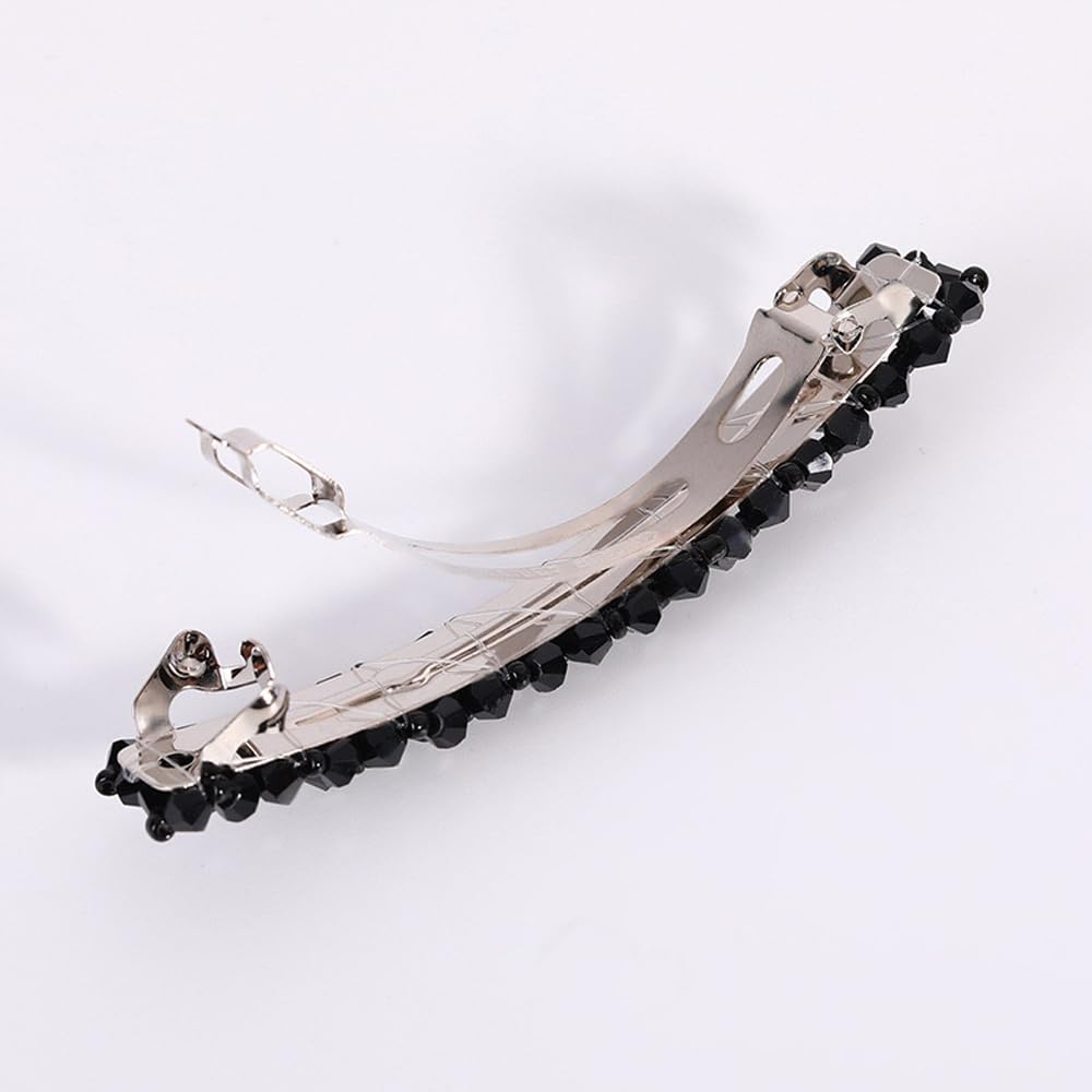 Shining Diva Fashion Crystal Hair Clips for Women, Girls & Kids - Elegant French Barrette Hair Accessories Set for Parties, Weddings & Daily Wear