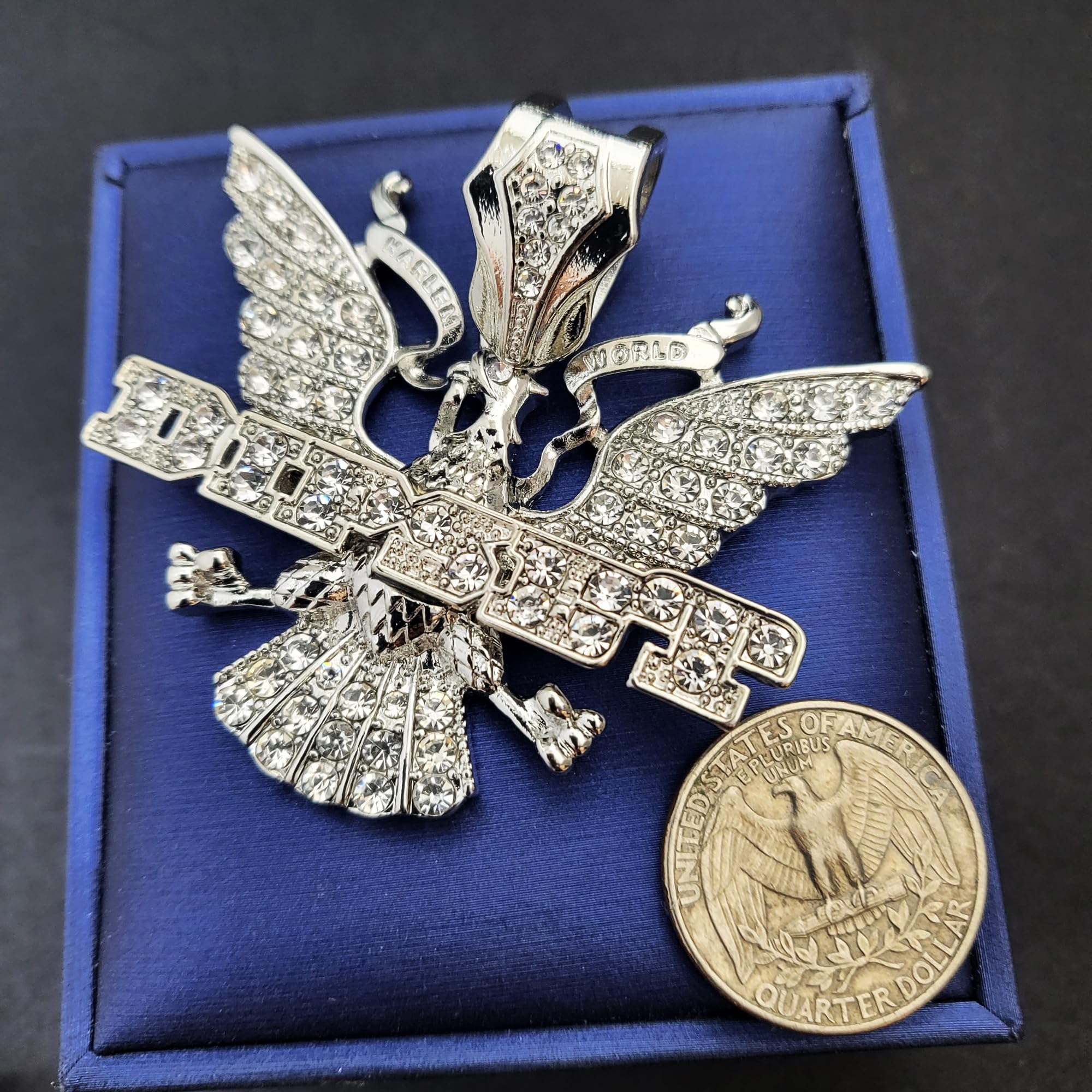 Gold & Silver Plated Eagle Hip Hop Pendant - Iced Out Bling Jewelry for Men & Women | Perfect for Parties, Gifts, Nightclubs & Rap Fashion Accessories