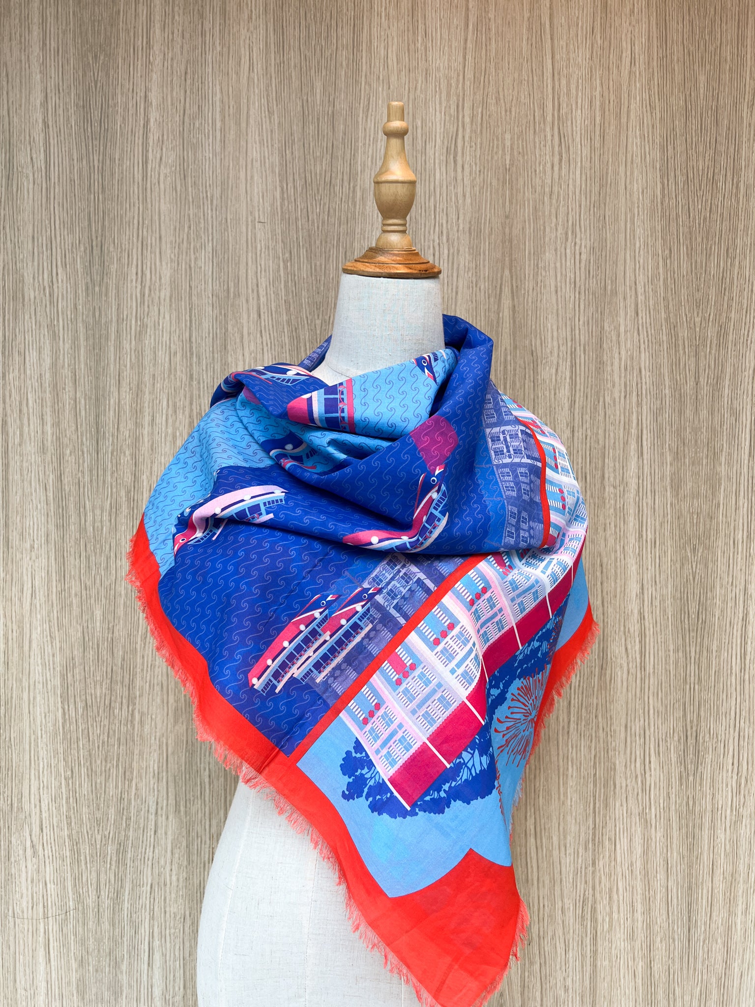 Singapore Quay Cotton Scarf - Soft & Lightweight Women's Fashion Accessory for Travel, Evening Out, and Gift Giving