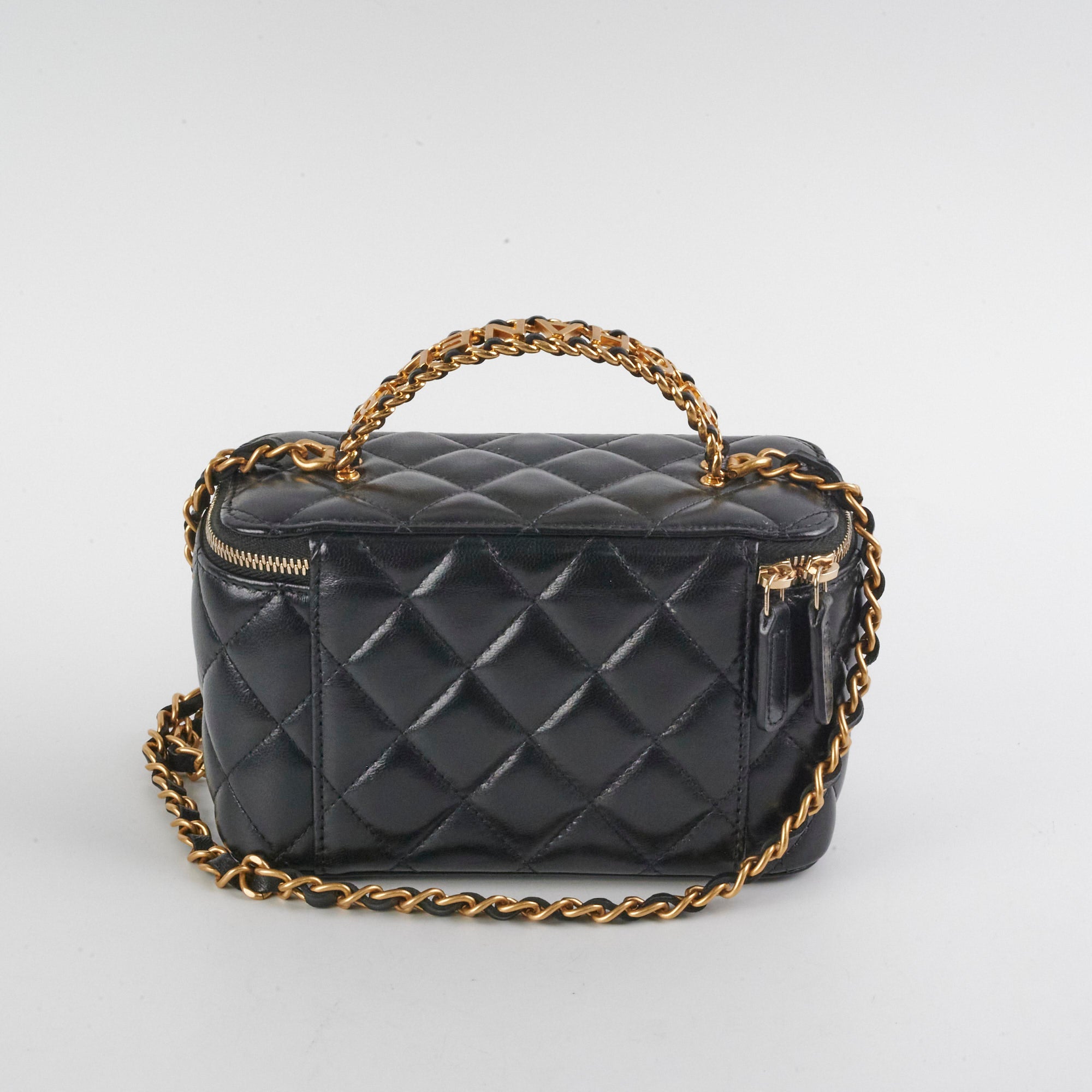 Chanel Seasonal Vanity Top Handle Black Bag - Luxury Designer Handbag for Women | Perfect for Evening Parties, Weddings & Special Occasions