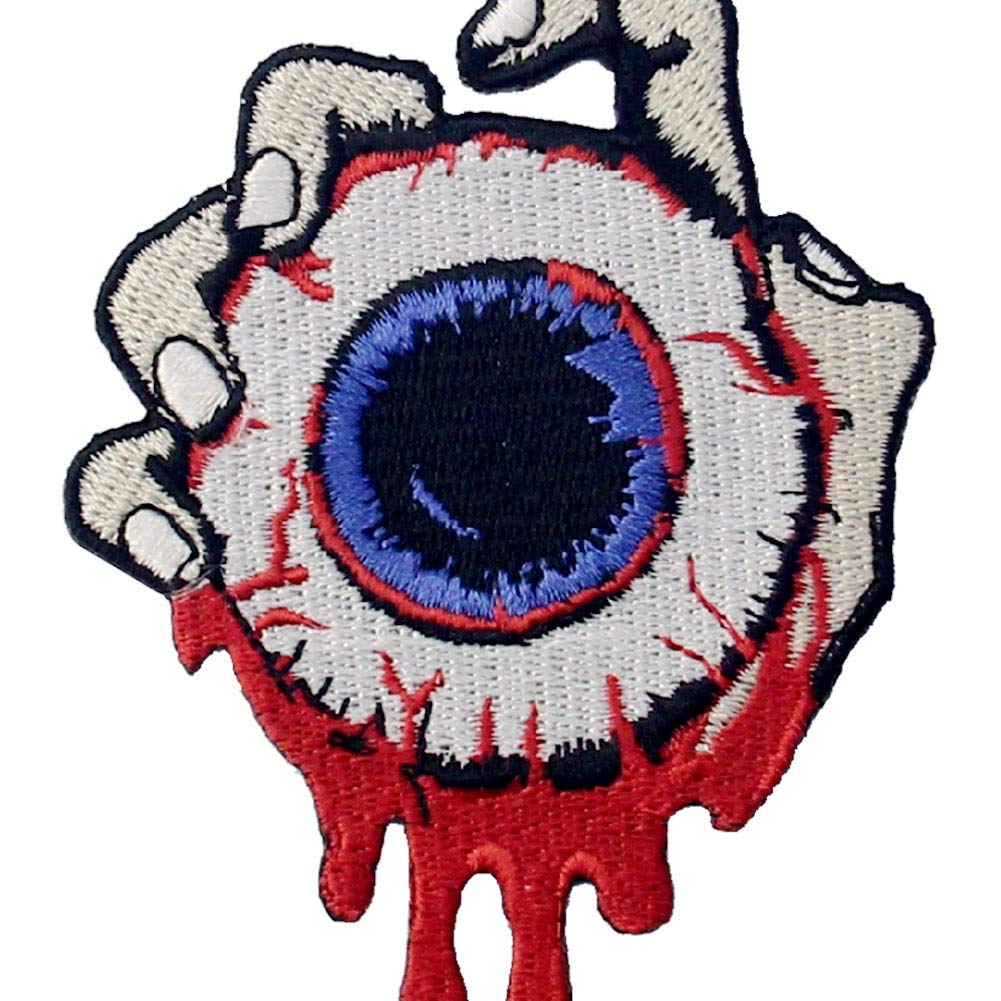 Blood Patch Embroidered Applique Badge - Iron On & Sew On Emblem for Jackets, Hats & DIY Crafts - Gothic Punk Style Fashion Accessories for Costumes, Biker Vests & Denim Customization