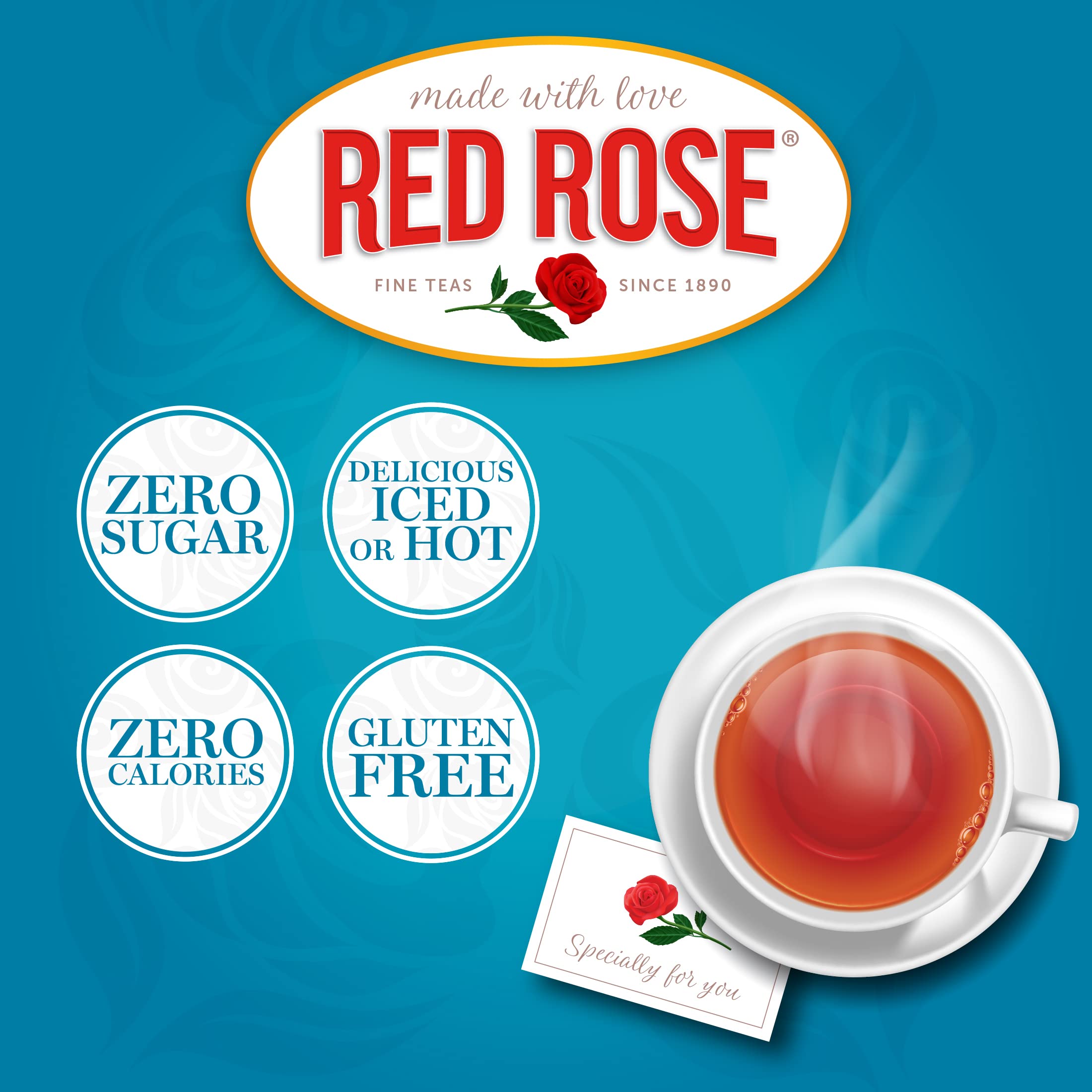 Red Rose Naturally Decaffeinated Black Tea K-Cup Pods - 72 Count for Keurig Brewers | Perfect for Morning Relaxation & Afternoon Tea Time