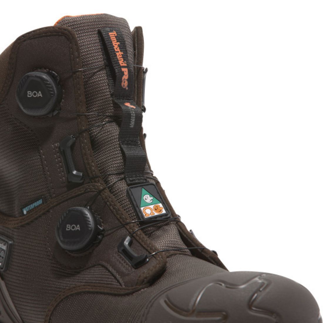 Timberland PRO Magnitude BOA® Men's 8 Waterproof Composite Toe Work Boots - Slip Resistant & Electrical Hazard Safety Shoes for Construction, Hiking & Outdoor Work (Brown, TB0A66MKELE)