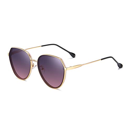 Gold Metal Frame/Purple Lens-2220