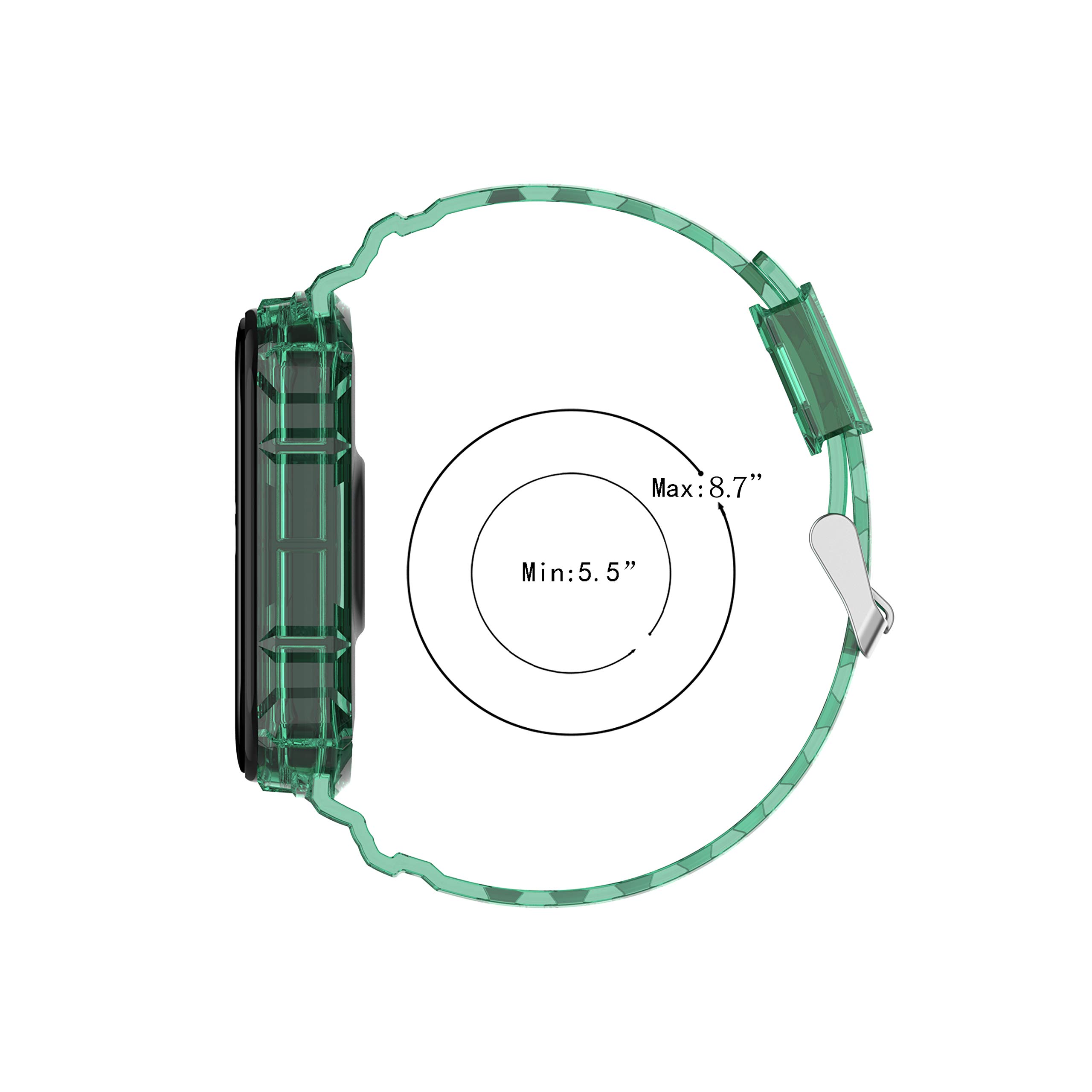 Premium Silicone Replacement Band for Xiaomi Mi Band 7/6/5 & Amazfit Band 5 - Soft, Flexible, Breathable Sports Wristband with Metal Buckle - Perfect for Running, Gym Workouts & Daily Wear
