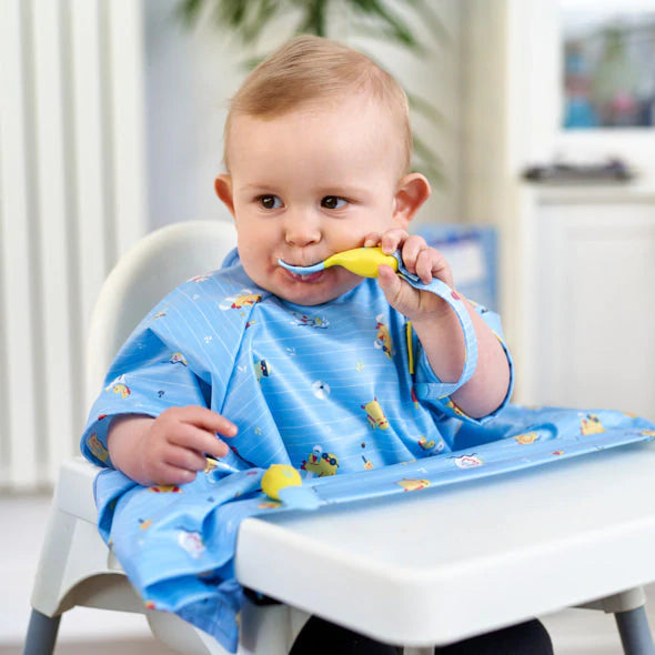 BIBaDO Award-Winning Baby Weaning Coverall Bib - Waterproof & Adjustable for Messy Mealtime - Perfect for Infants & Toddlers Learning to Eat Independently
