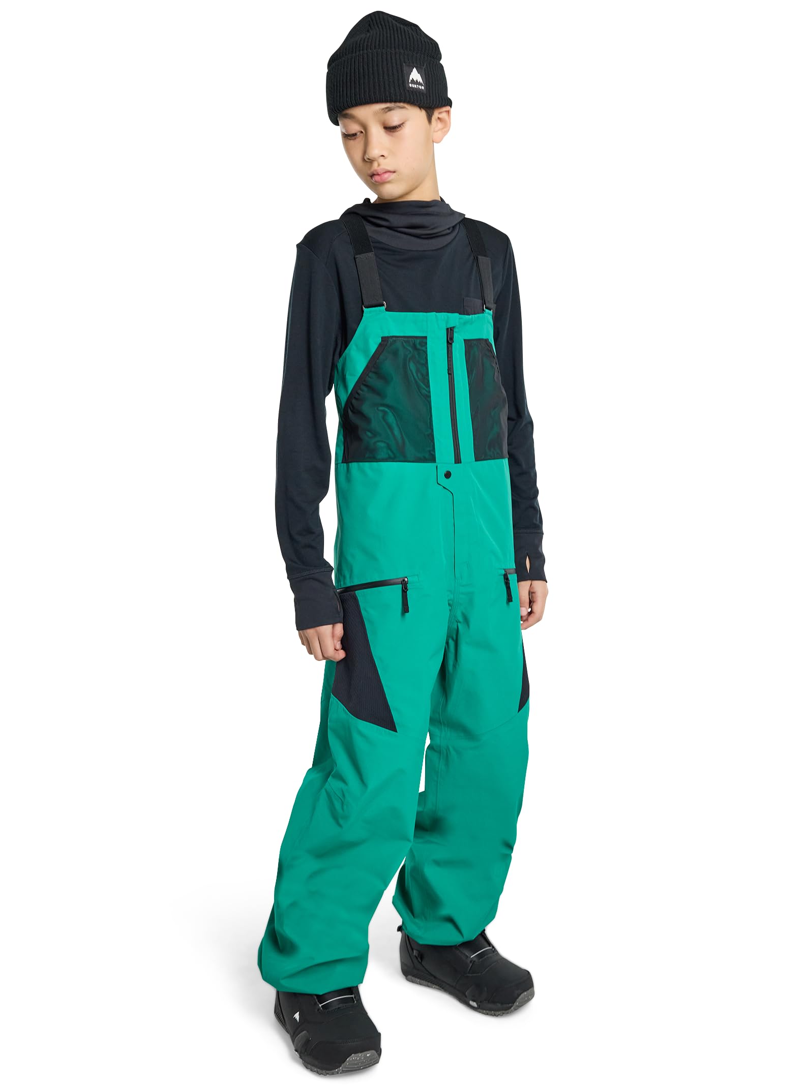 Burton Kids' Outbeam 3L Waterproof Bib Snow Pants - Warm Winter Skiing & Snowboarding Gear for Boys & Girls