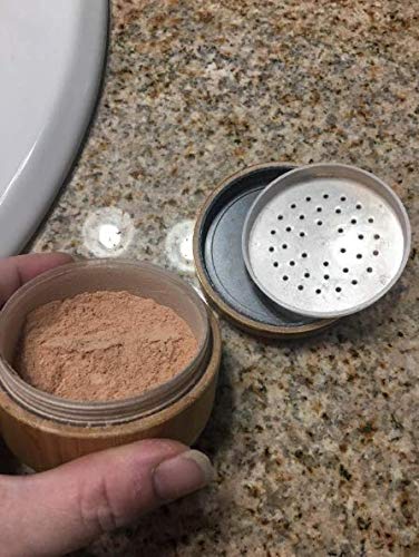30ml 1 oz Empty Bamboo Loose Powder Container with Puff & Sifter - Refillable Makeup Case for Mineral Foundation, Blush & Setting Powder | Perfect for Travel & Professional Makeup Kits