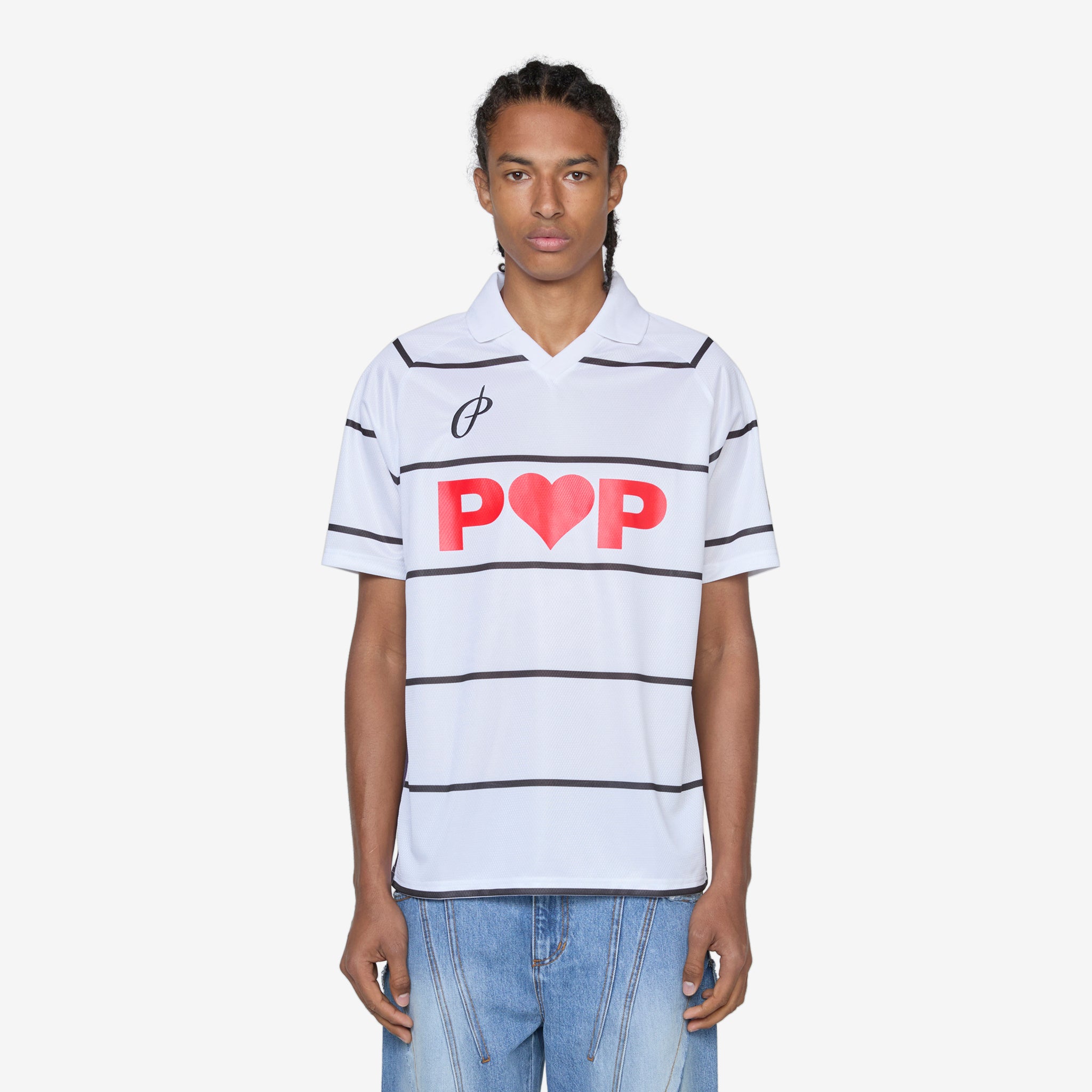 Men's Striped Sportif Shirt - White Casual Button Down Shirt for Golf, Tennis & Outdoor Activities | Breathable Comfort Fit Short Sleeve Top