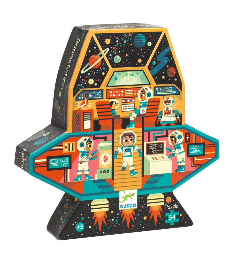 54-Piece Space Station Puzzle by Djeco - Fun Educational STEM Toy for Kids Ages 6-12 | Perfect for Birthday Gifts, Classroom Activities & Family Game Nights