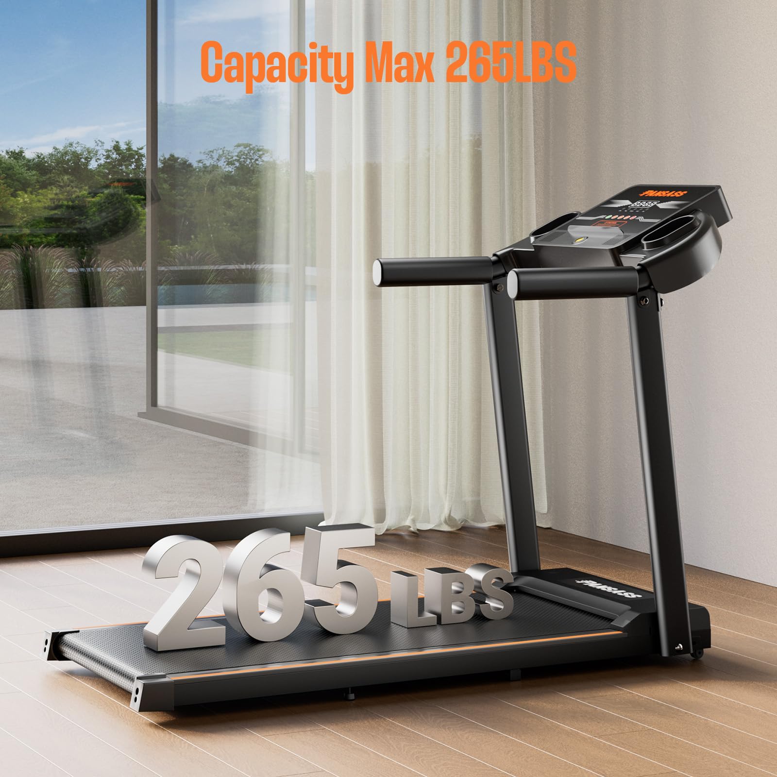 Portable Walking Treadmill for Home & Office - Compact Mini Treadmill with 12 HIIT Modes, 2.5HP Motor, LED Display - Perfect for Small Spaces, Under Desk Workouts & Home Gym Fitness Equipment