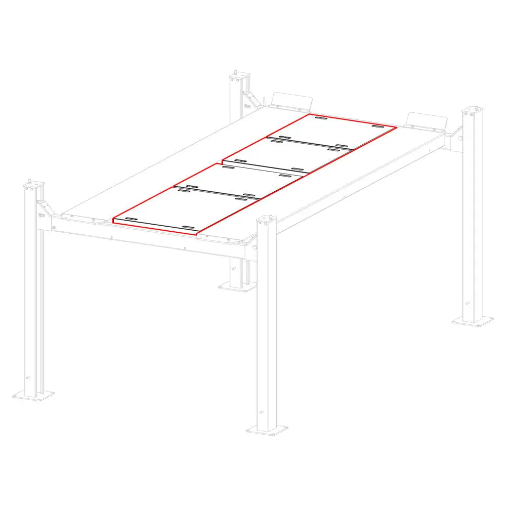 Challenger CL4P9SP Aluminum Storage Platform for CL4P9 (Set of 4) - Heavy Duty Truck & RV Organization Solution
