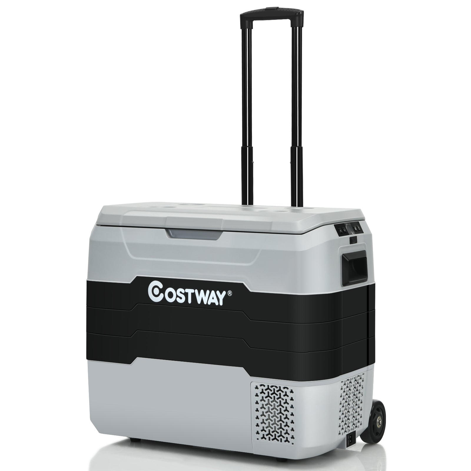 Costway 42 QT Portable Car Refrigerator with Dual Zone Cooling - Perfect for Road Trips, Camping & Outdoor Adventures