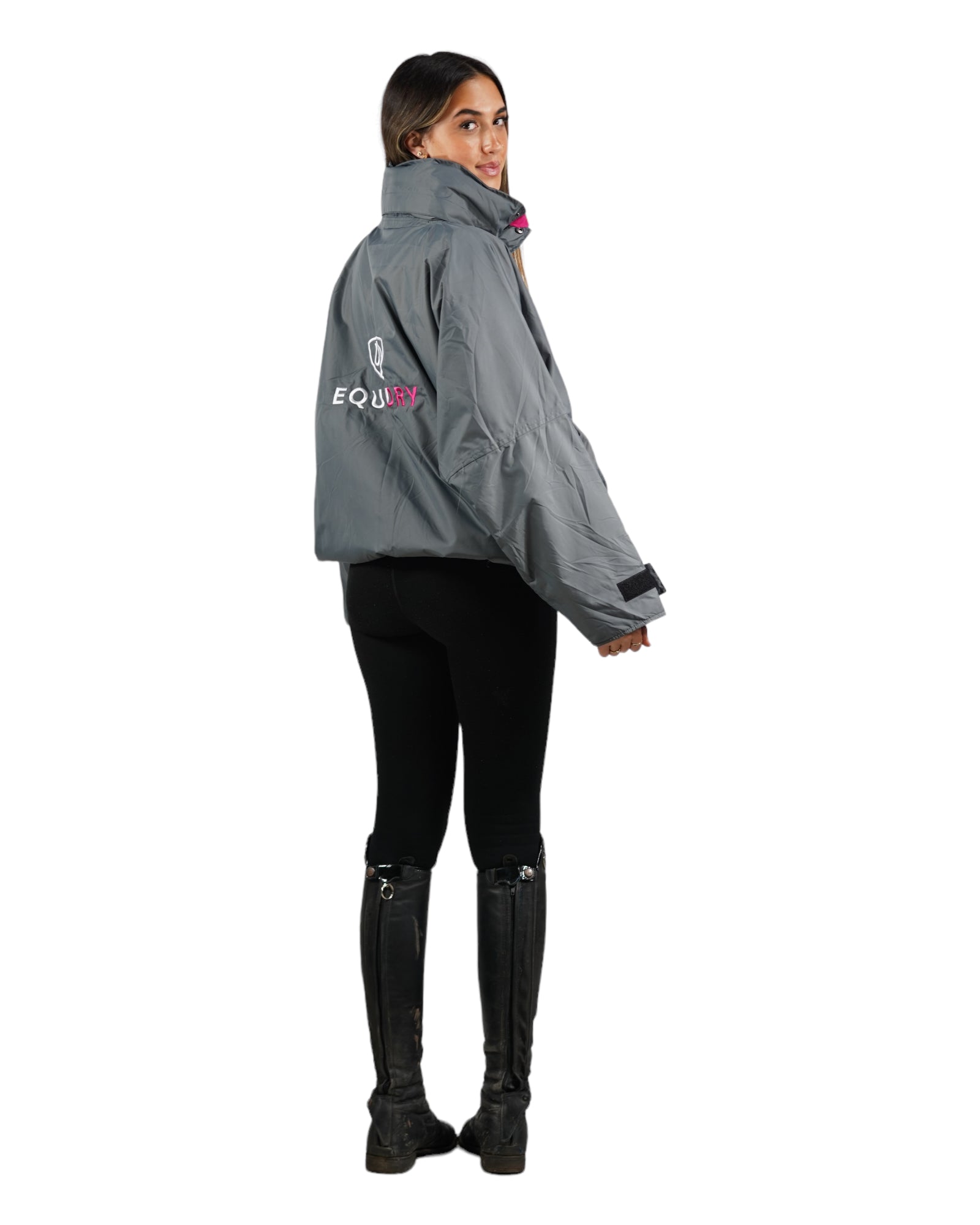 Women's Thin Fleece Shortie Pajamas - Charcoal & Peacock Pink | Cozy Lounge Wear for Sleep, Relaxing & Home Comfort