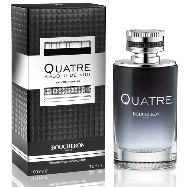 Boucheron Quatre Absolu De Nuit 100ML Eau de Parfum Spray for Men - Luxury Nighttime Fragrance for Date Nights & Special Occasions