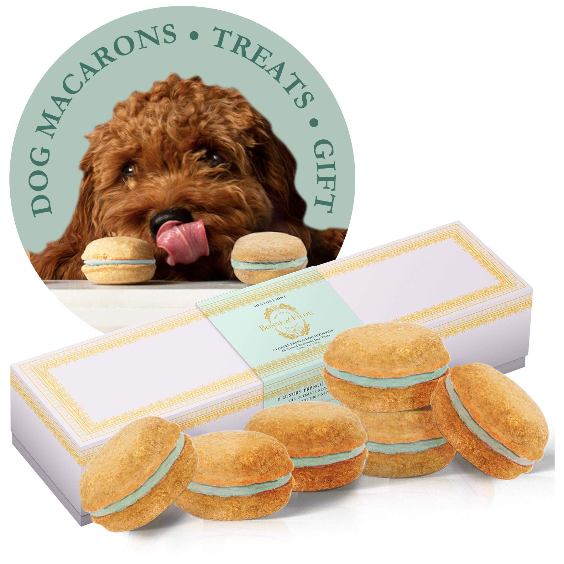 Premium All-Natural Dog Treats - Handmade Gourmet Macaron Dog Snacks for Birthdays & Special Occasions | Healthy, Delicious Canine Rewards for Training & Bonding