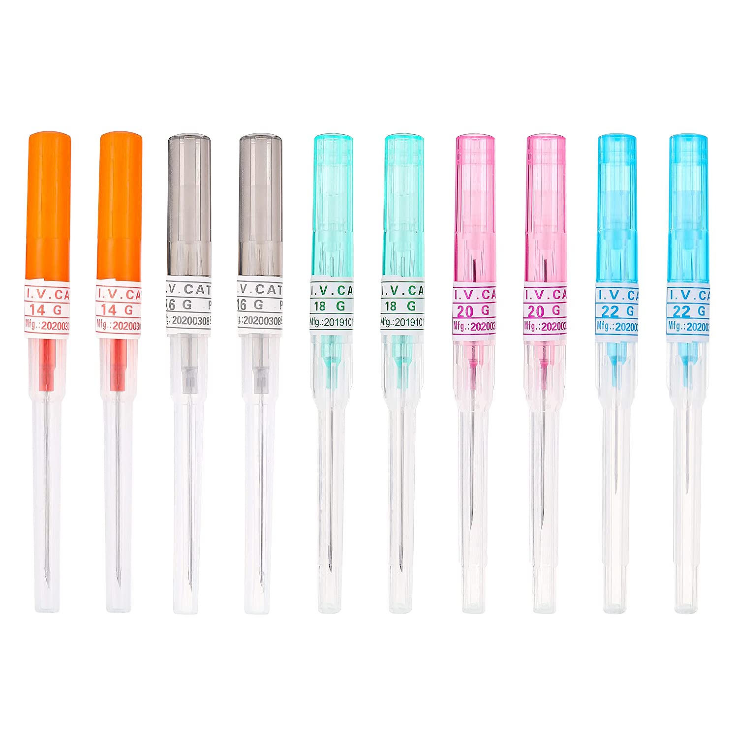 Professional Body Piercing Kit - 22G/20G/18G/16G/14G Hollow Needles for Nose, Ear & Body Piercing - Sterilized Surgical Steel Needles for Safe DIY Piercing at Home or Salon Use