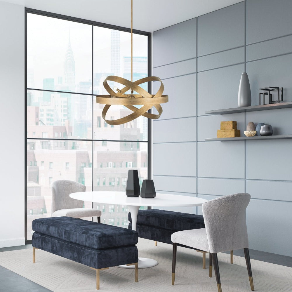 Chapelle 6-Light Modern Chandelier - Elegant Crystal Ceiling Light Fixture for Dining Room, Living Room & Bedroom
