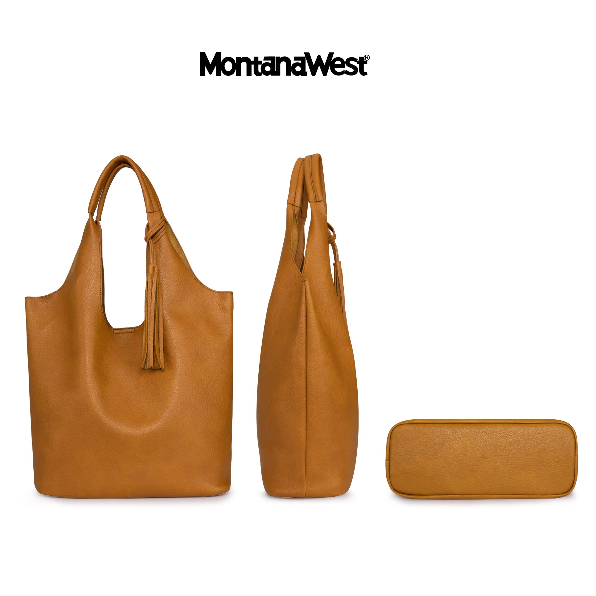 Montana West Women's Slouchy Hobo Bag - Soft Leather Designer Shoulder Purse with Top Handle | Perfect for Work, Travel & Everyday Use