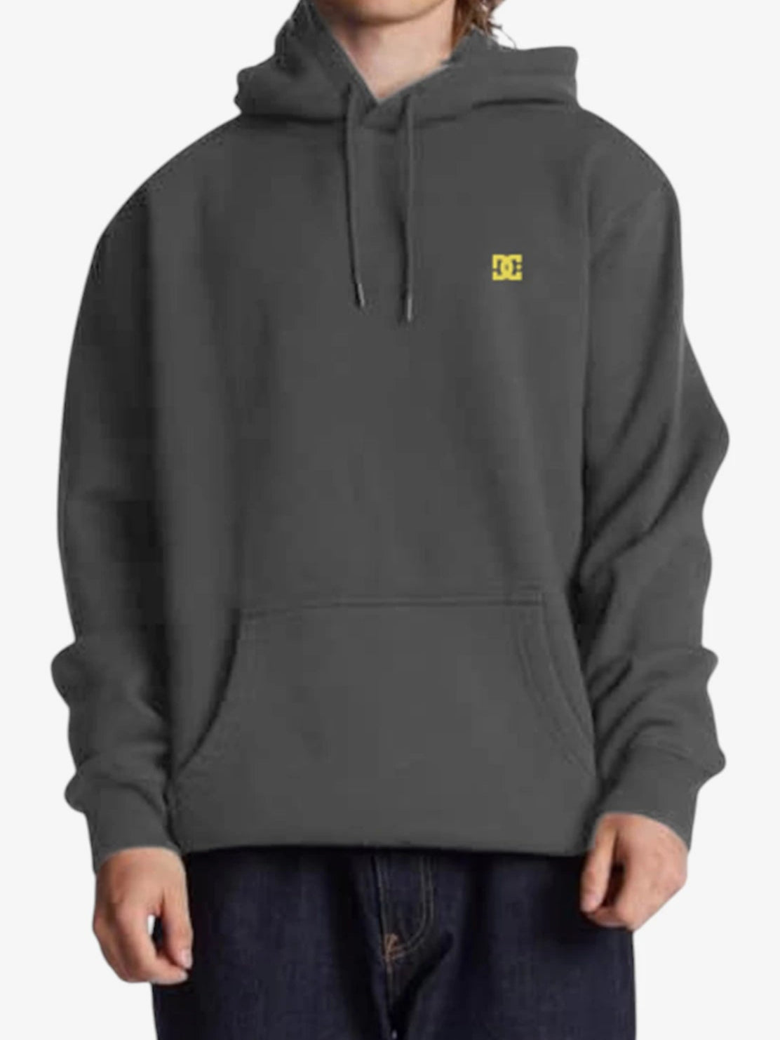 DC Shoes Oversized Hoodie - Dark Grey Men's Pullover Sweatshirt | Streetwear, Casual Wear & Loungewear