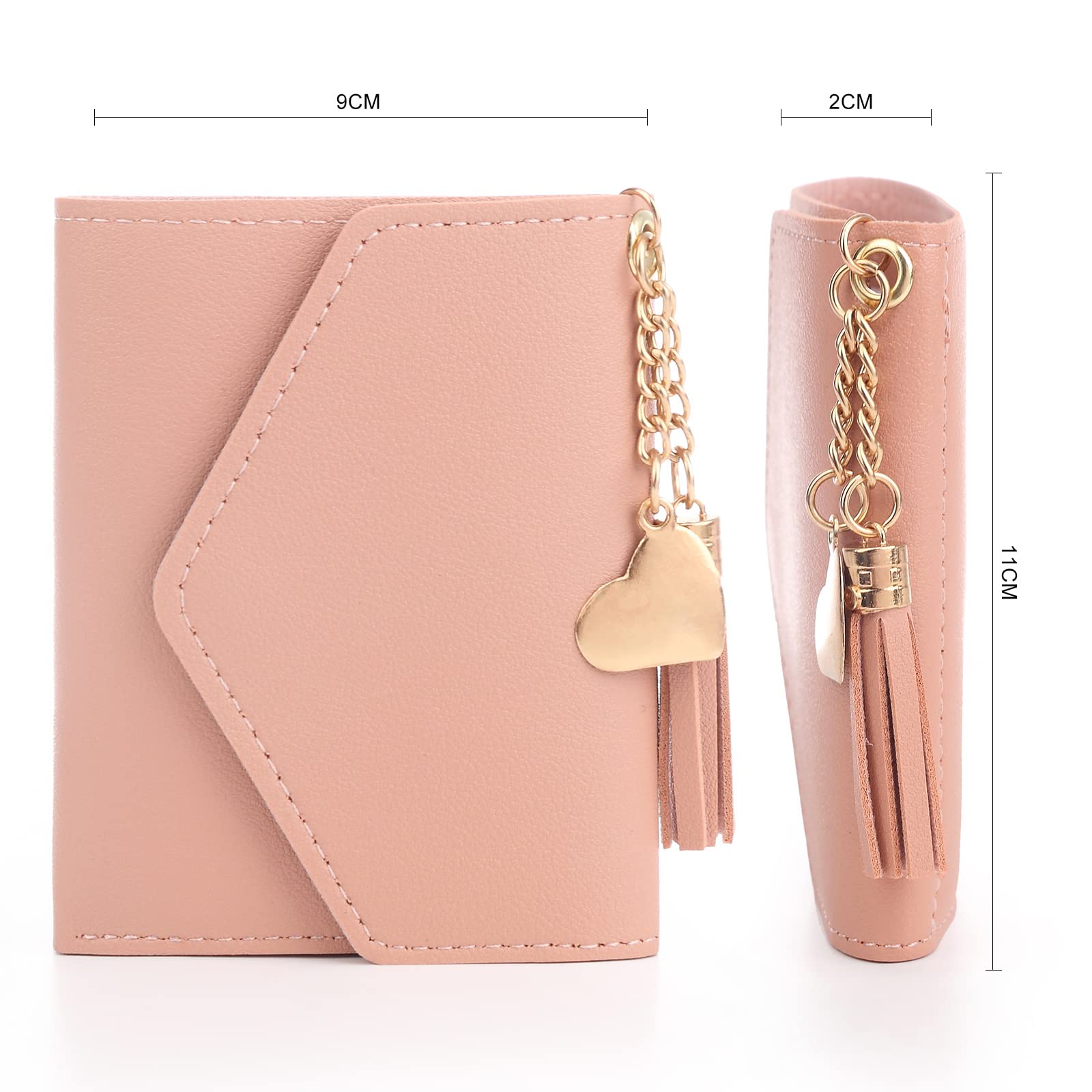 Ultra Slim Women's Wallet - Pink PU Leather Credit Card Holder & Clutch Purse for Everyday Use, Travel, and Minimalist Lifestyle