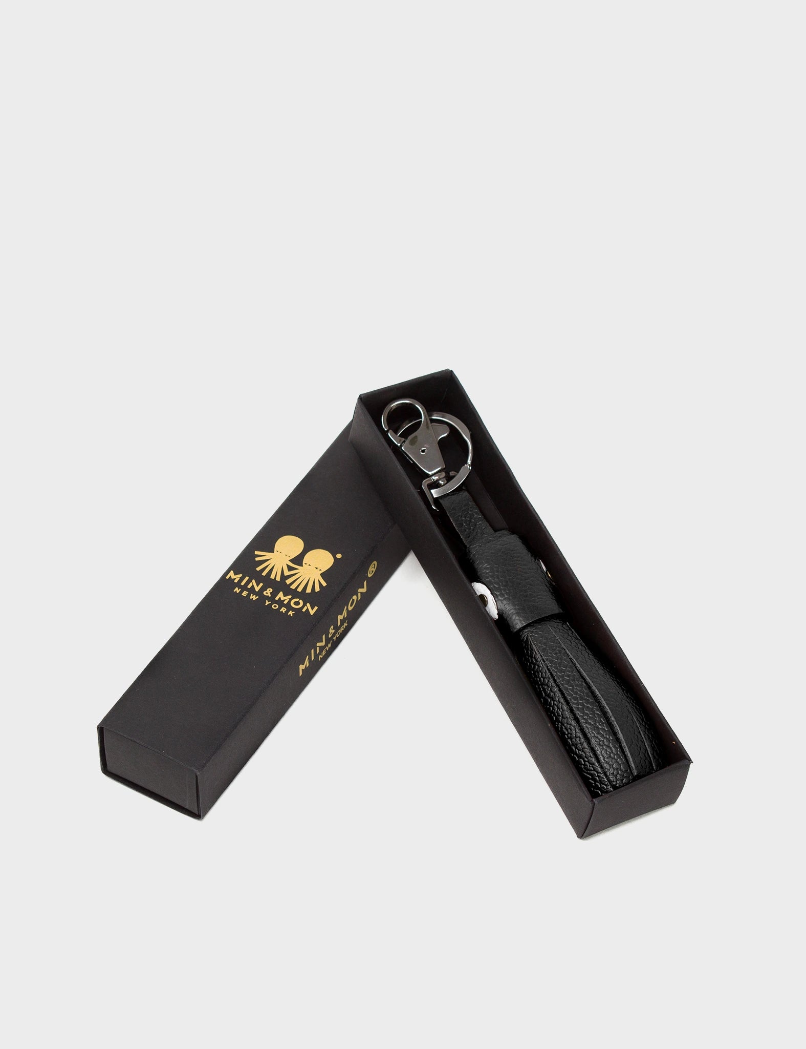 Callie Marie Hue Charm Black Leather Keychain - Stylish & Durable Key Holder for Women, Perfect for Everyday Use, Gifts, and Travel Accessories
