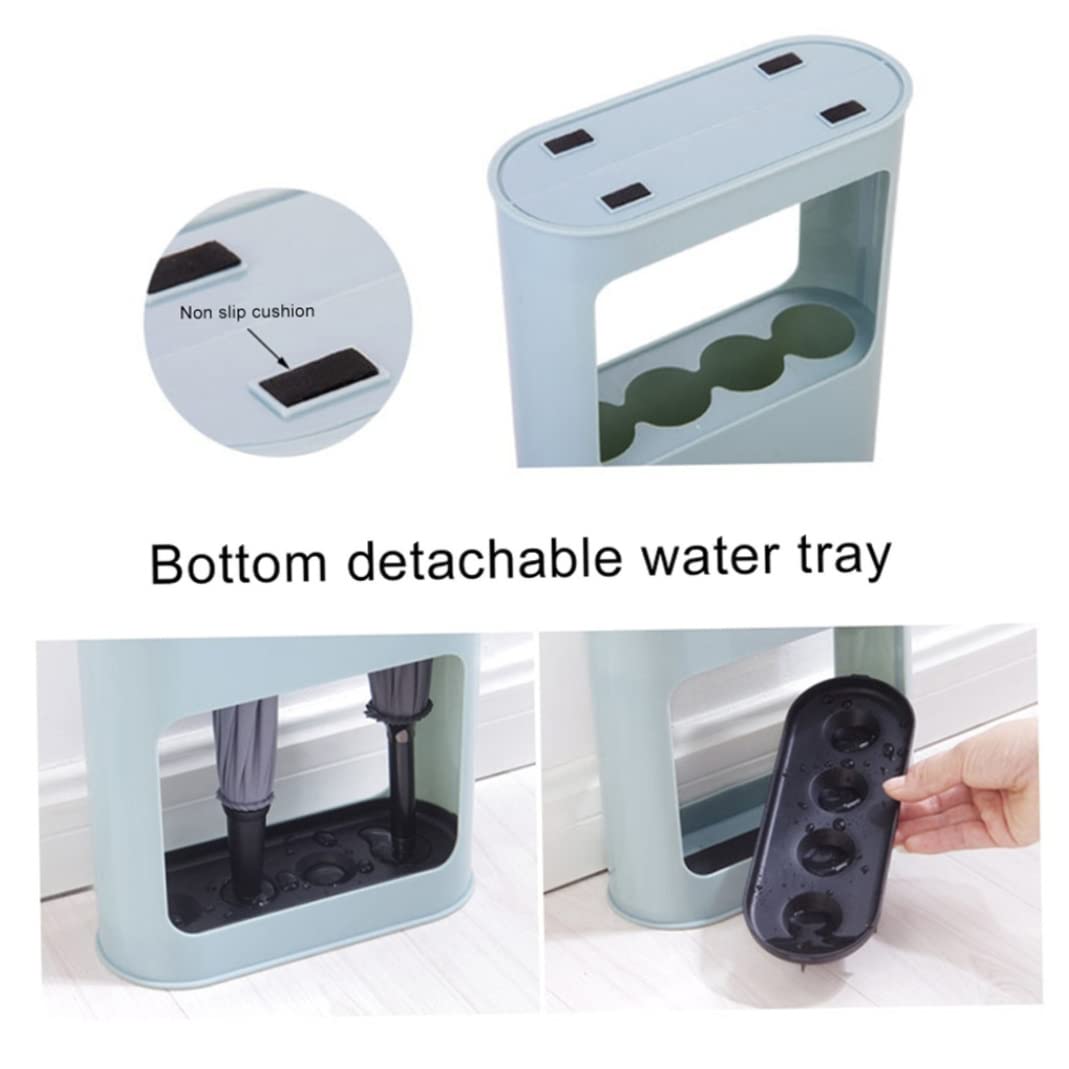 Modern Blue Ouken Umbrella Stand Holder - Waterproof Umbrella Storage Rack for Entryway, Home & Office - Perfect for Rainy Days & Organized Spaces